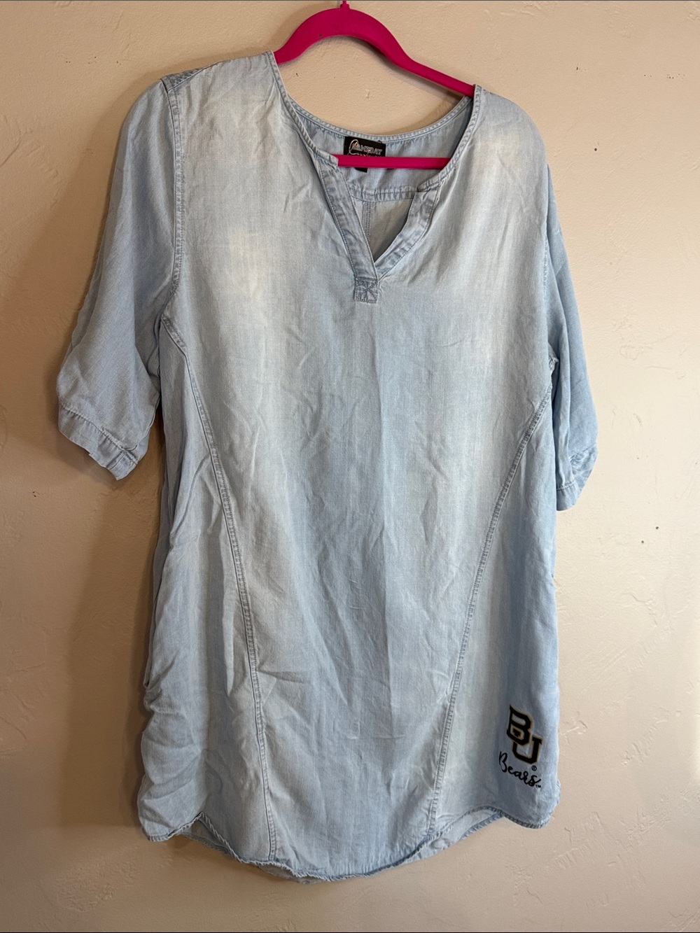 Baylor Game Day Denim  Dress Sz Large (01)